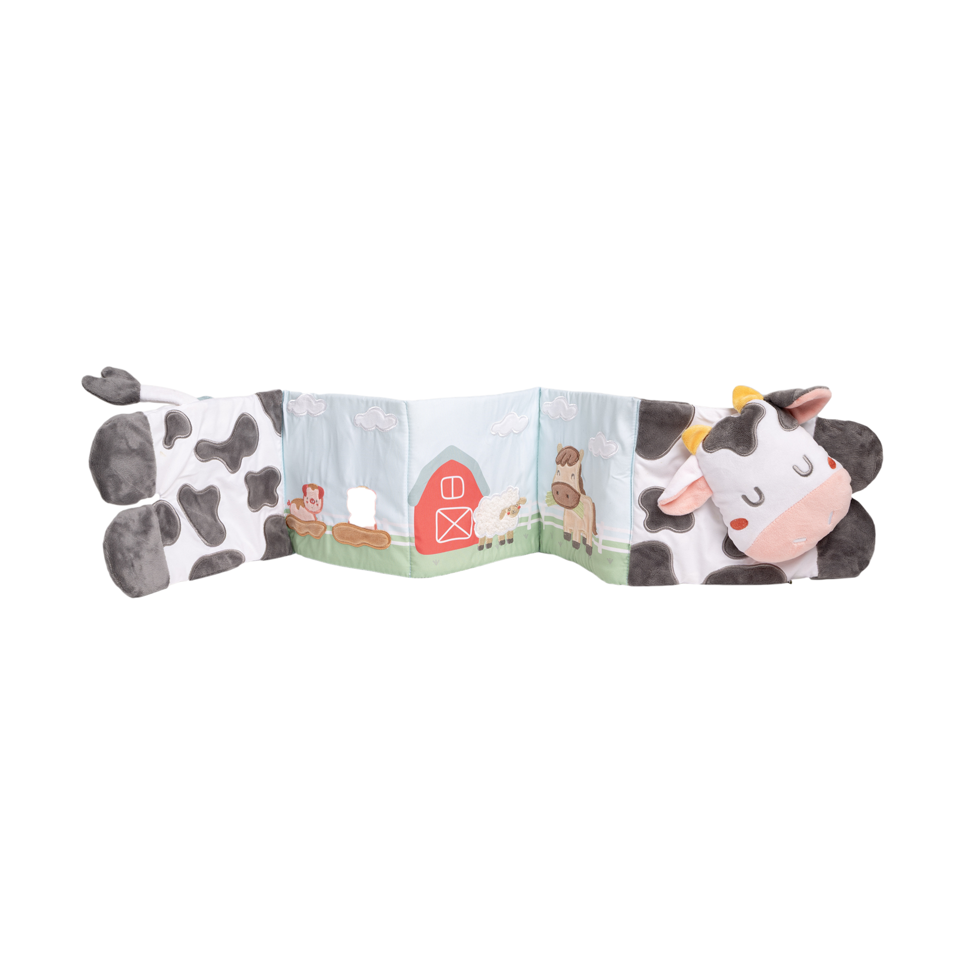 Pearhead Tummy Time Activity Plush Farm Crinkle Book.