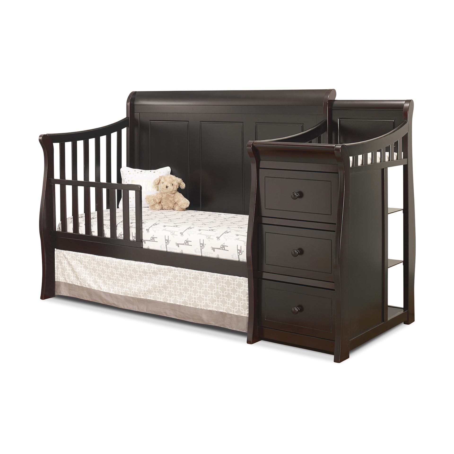 Sorelle Princeton Elite Panel Crib & Changer - Espresso.