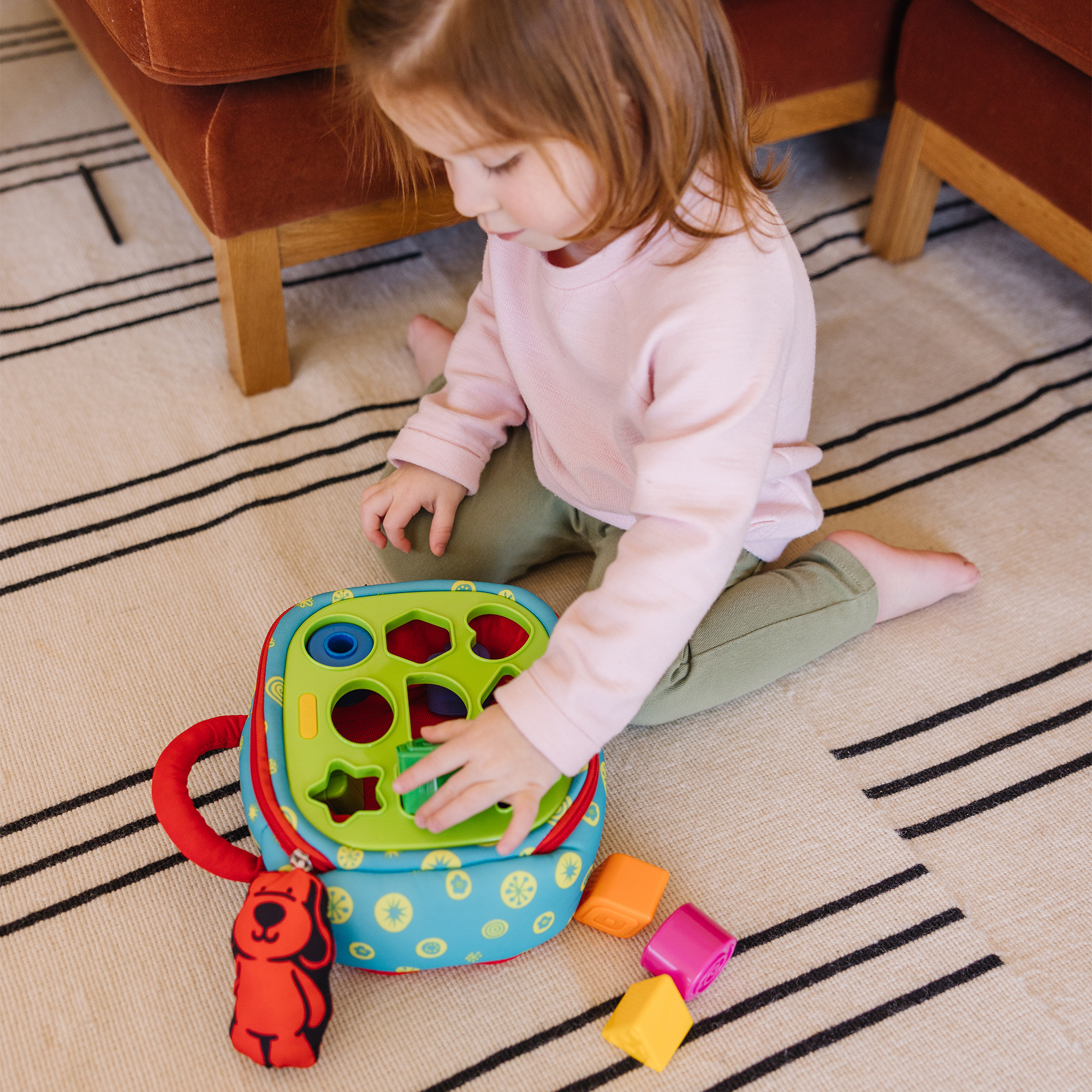 Melissa & Doug Take-Along Shape Sorter Baby and Toddler Toy.