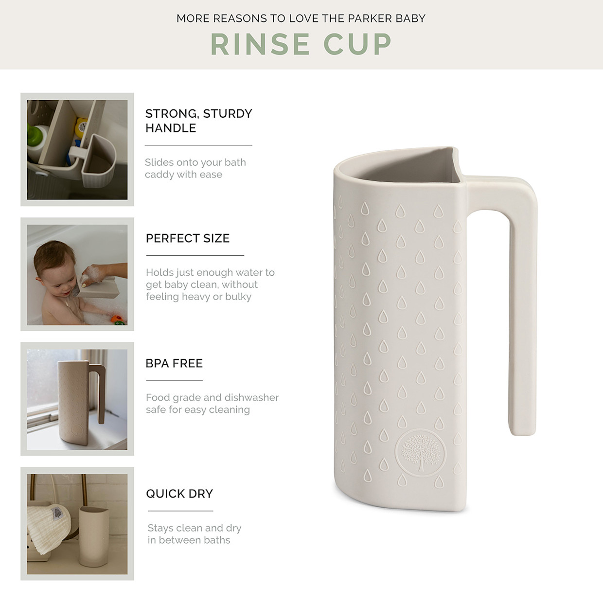 Parker Baby Co. Rinse Cup - Snow.