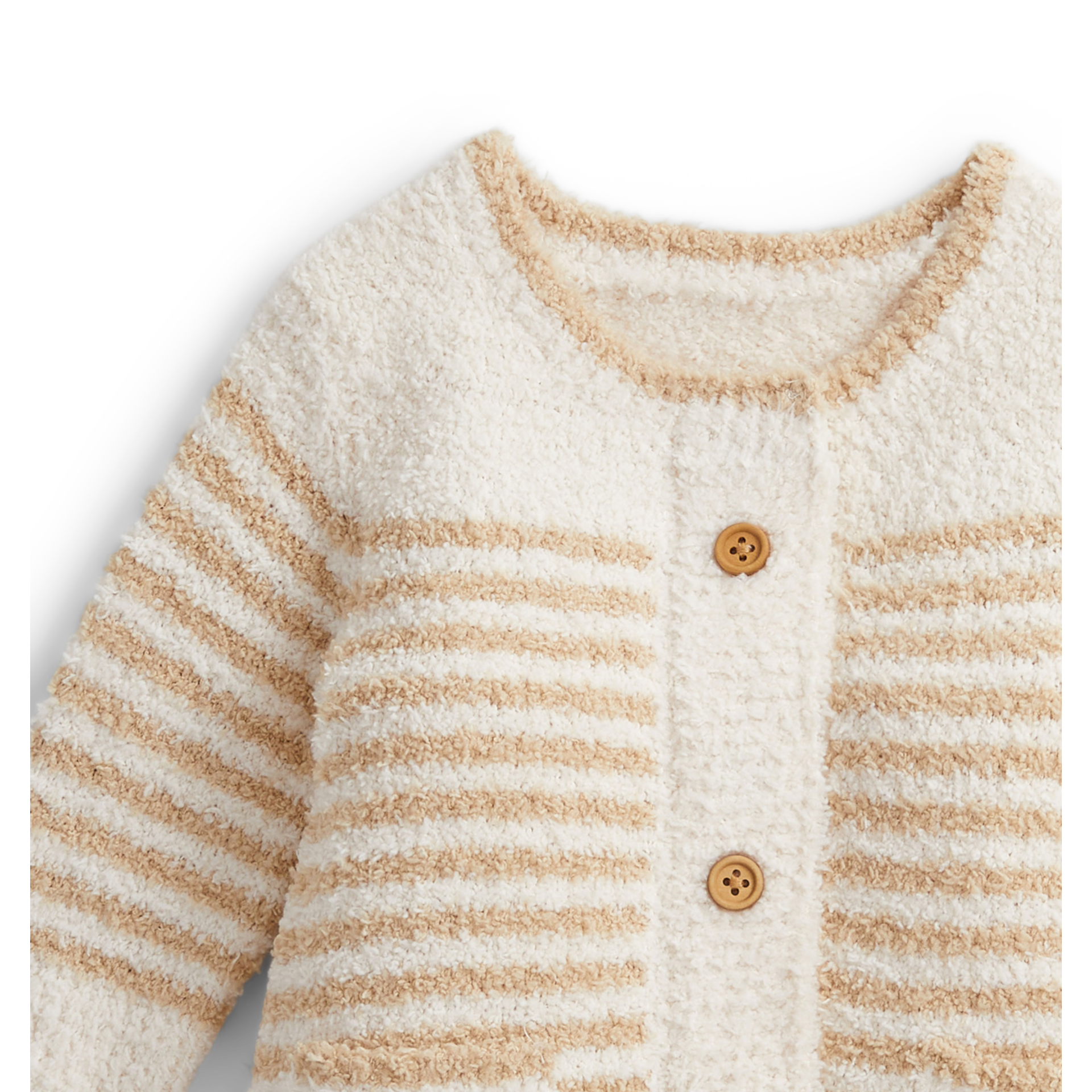 Magnetic Me Chenille Magnetic Romper - Cream, 3-6 M.