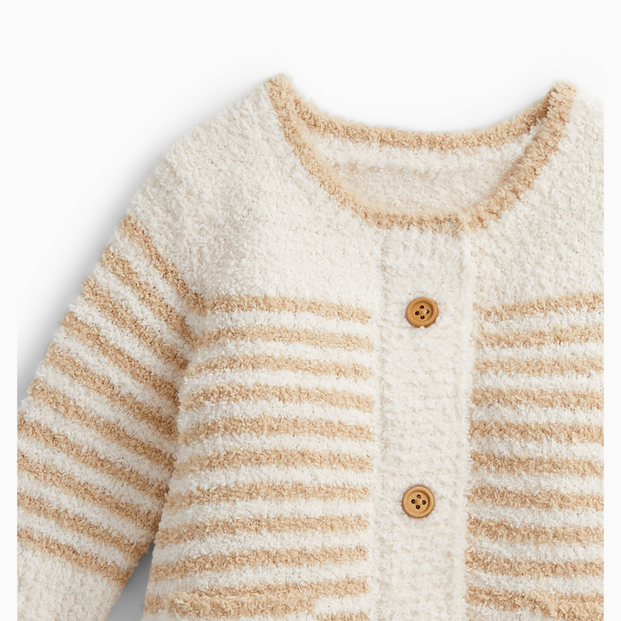 Magnetic Me Chenille Magnetic Romper - Cream, 3-6 M.