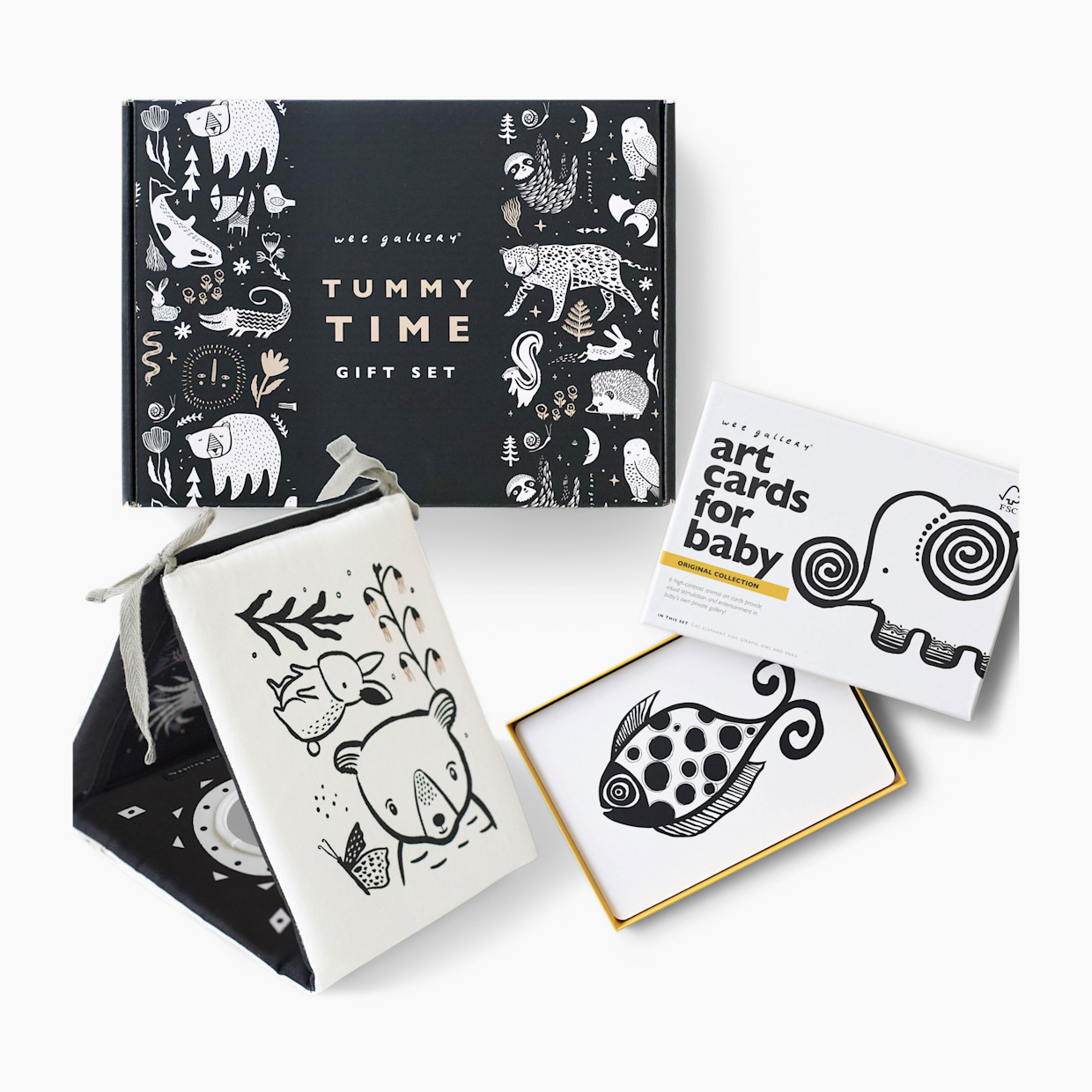 Wee Gallery Tummy Time Art Bundle with Gift Box - Original.