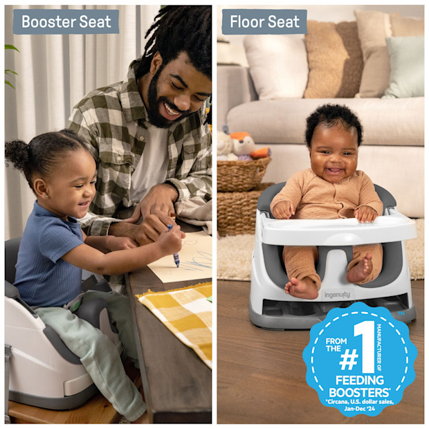 Ingenuity Baby Base 2-in-1 Feeding Booster and Floor Seat.