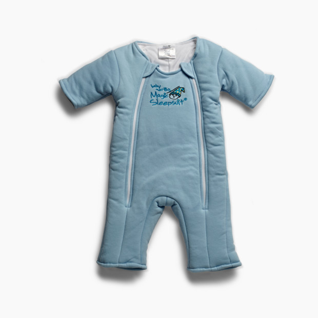Baby Merlin's Magic Sleepsuit Cotton Swaddle Transition Product - Blue, 6-9 Months.