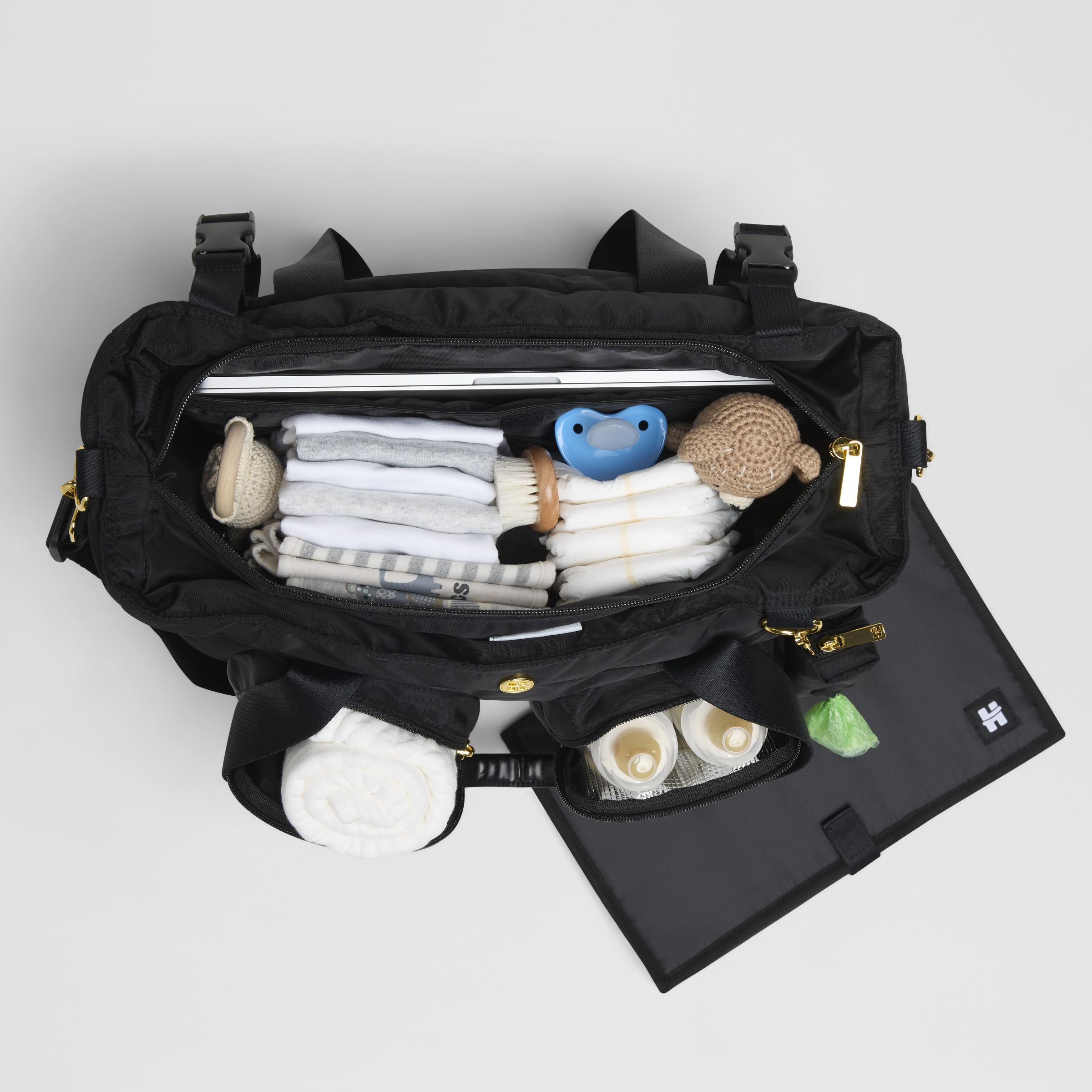 Huggies Evening Carryall Tote Diaper Bag - Black.