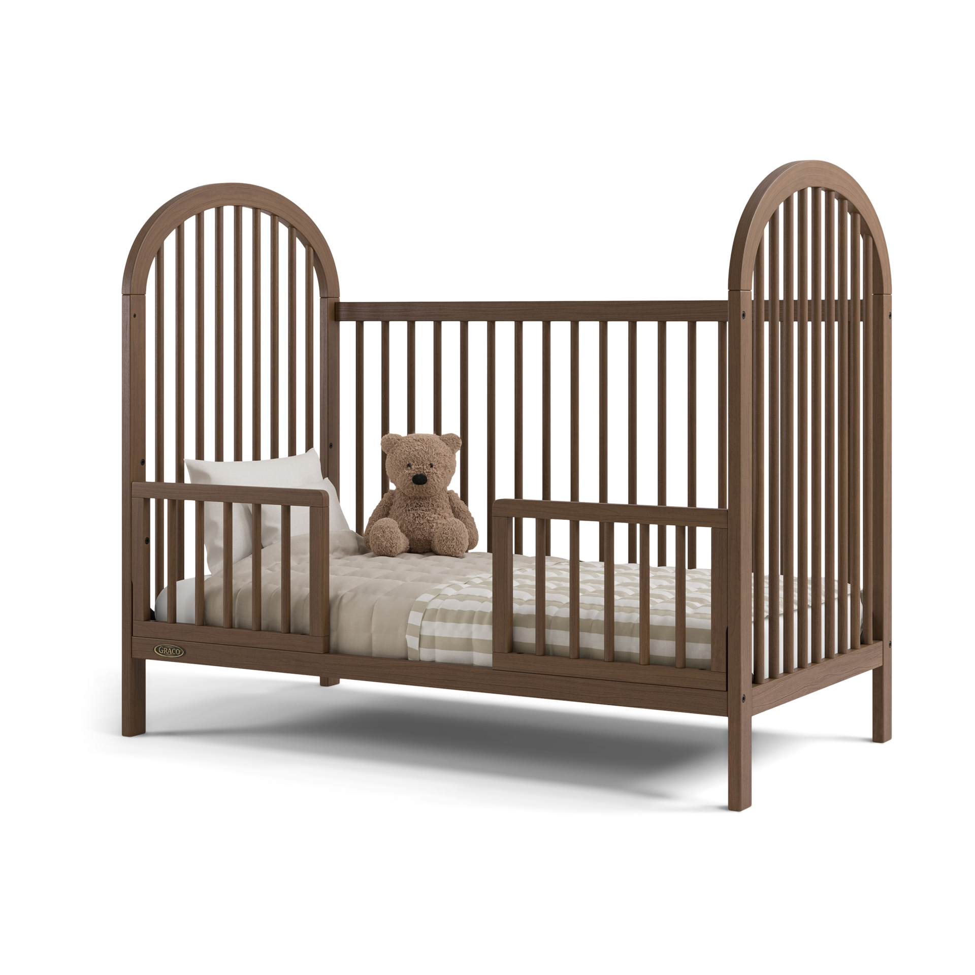 Storkcraft Universal Toddler Safety Guardrail Kit (Dowels) - Hazelnut.