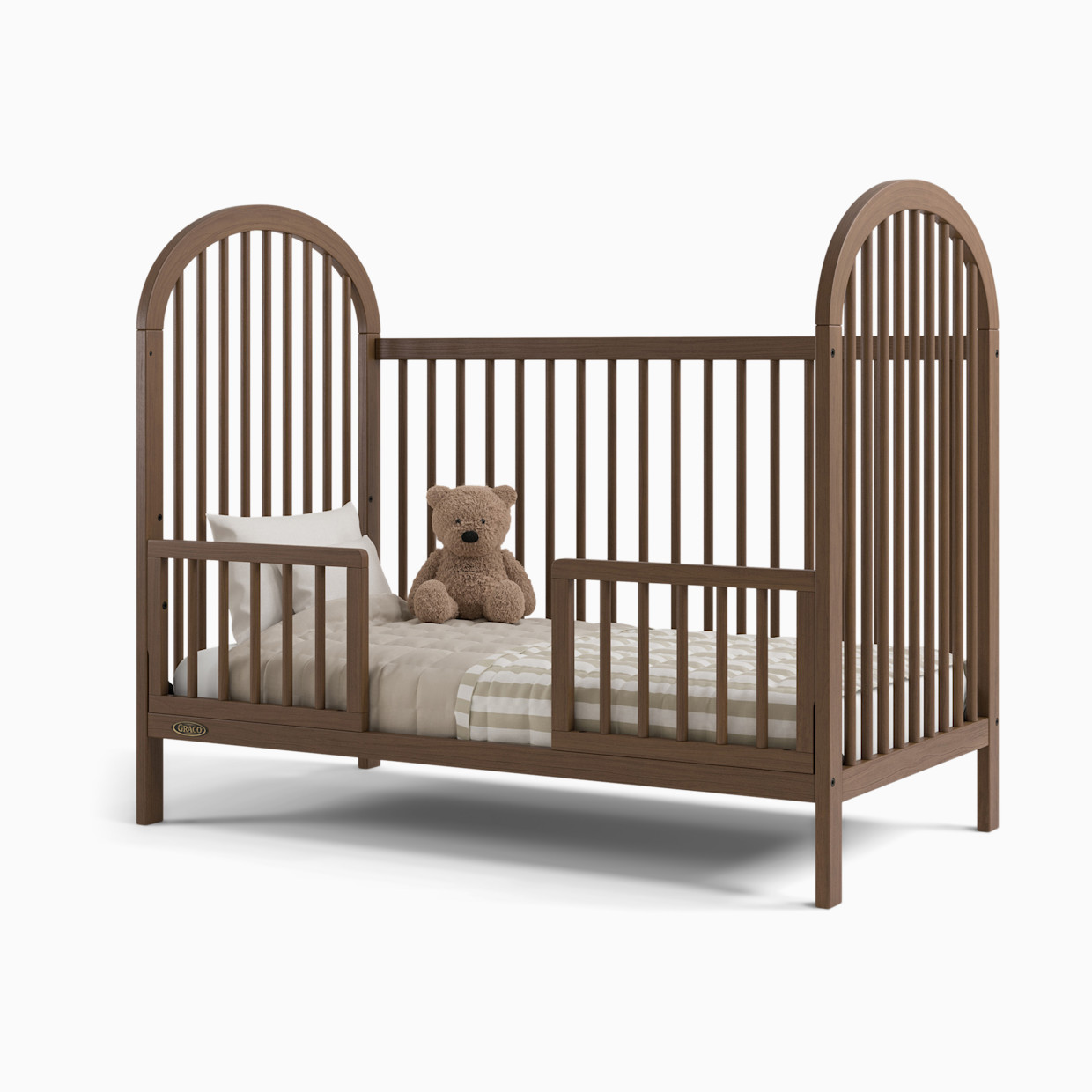 Storkcraft Universal Toddler Safety Guardrail Kit (Dowels) - Hazelnut.