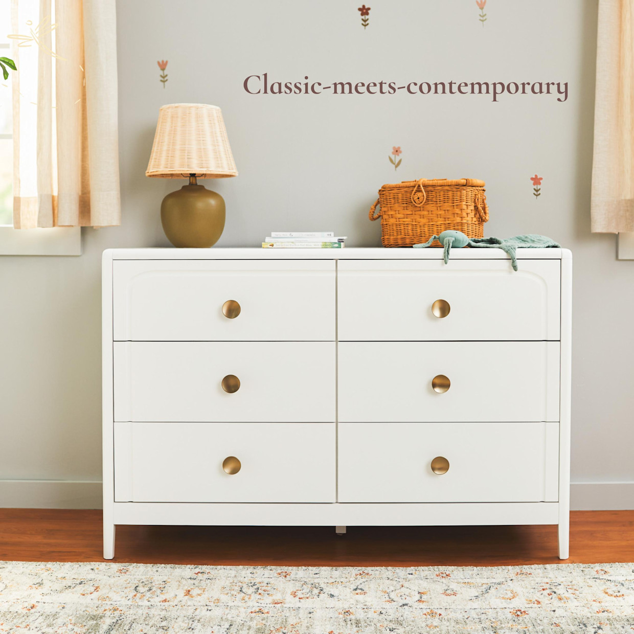 Little Seeds Briar 6-Drawer Dresser - Bottle Green.