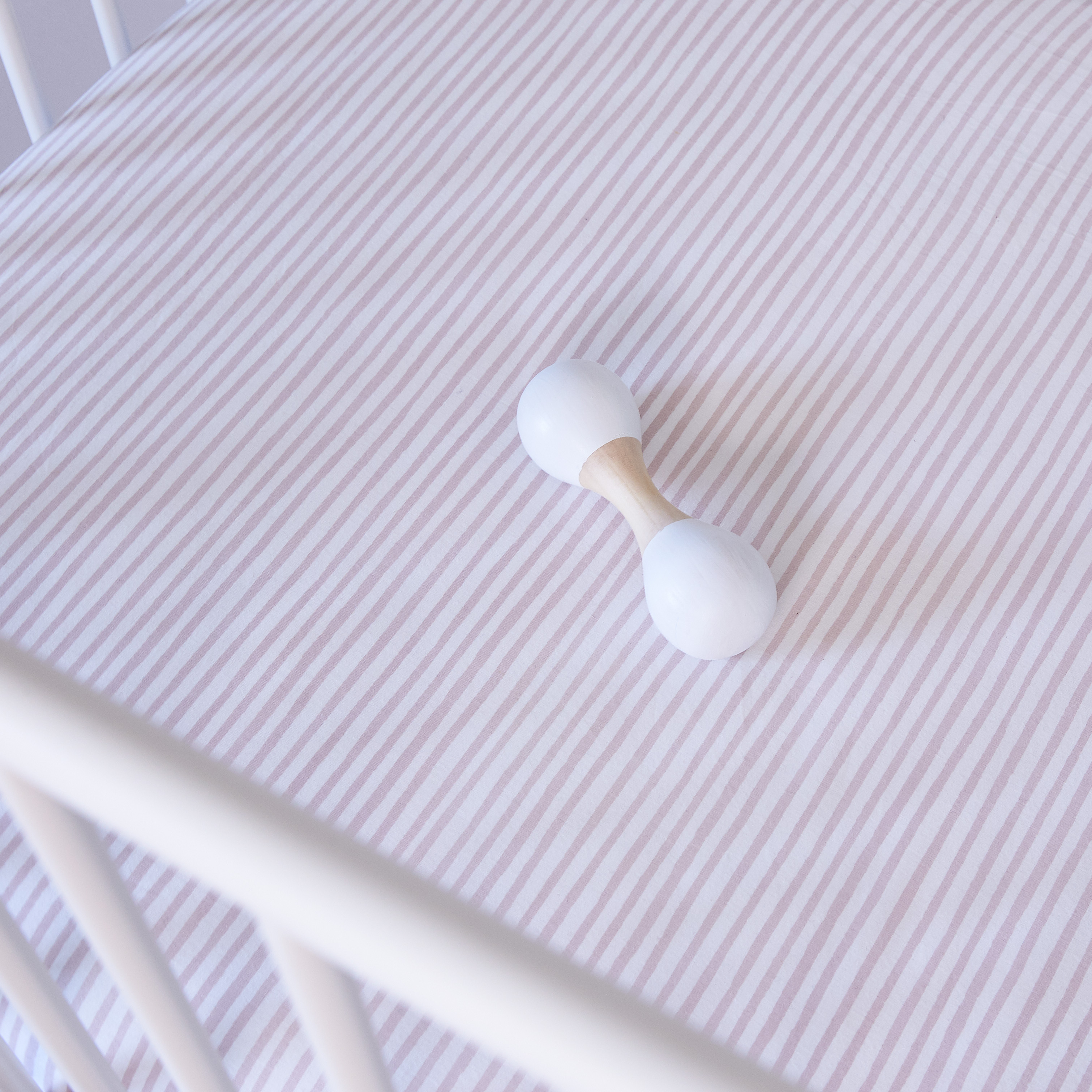 Pehr Stripes Away Organic Cotton Crib Sheet Petal Babylist Shop