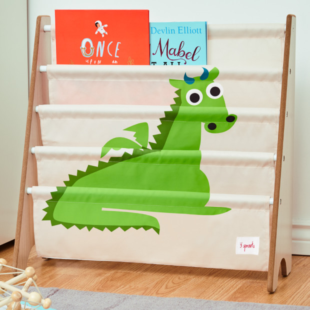 3 Sprouts Book Rack - Green Dragon.