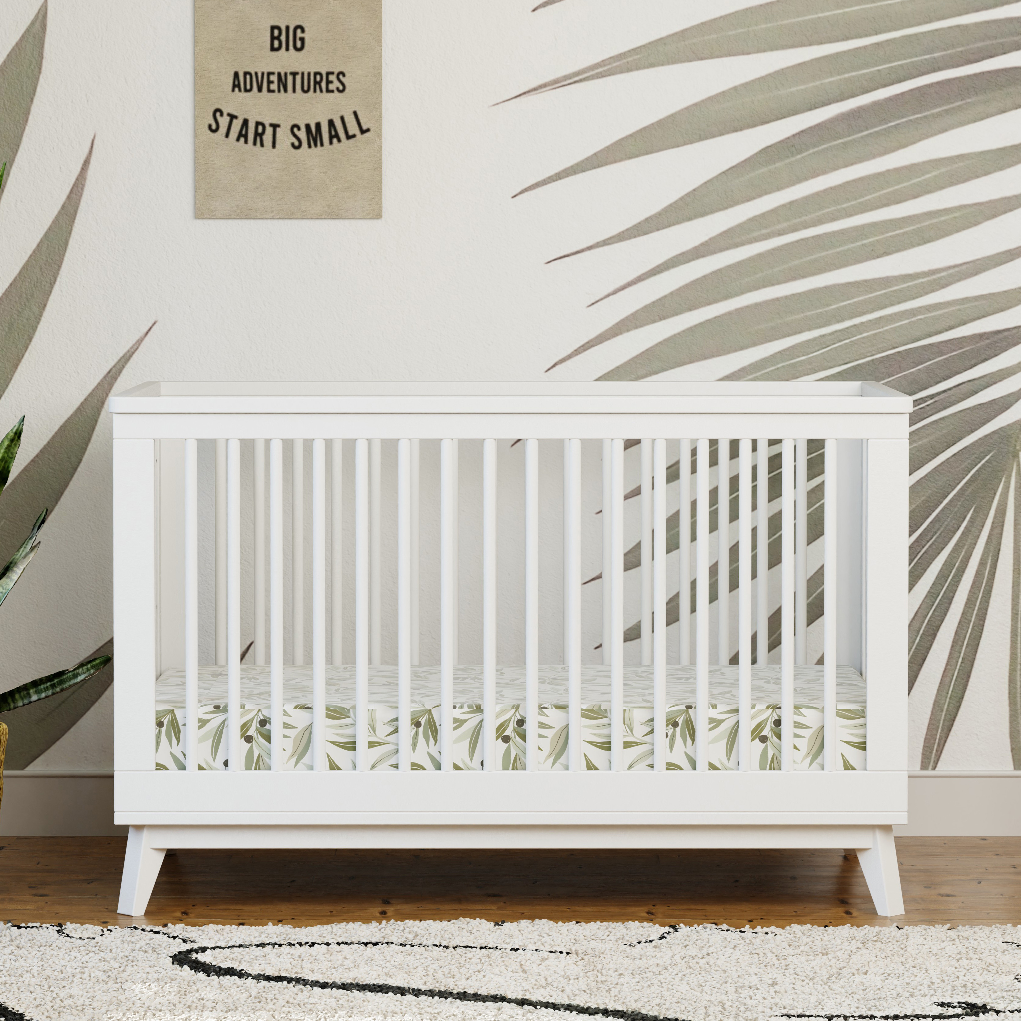 babyletto Scoot 3-in-1 Convertible Crib with Toddler Bed Conversion Kit - White - $399.00.