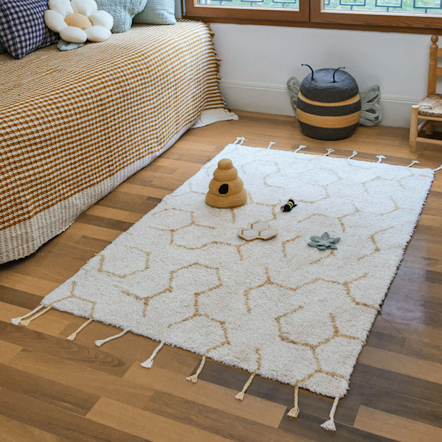 Lorena Canals Pollination Washable Play Rug - Natural, 3' X 4' 3".