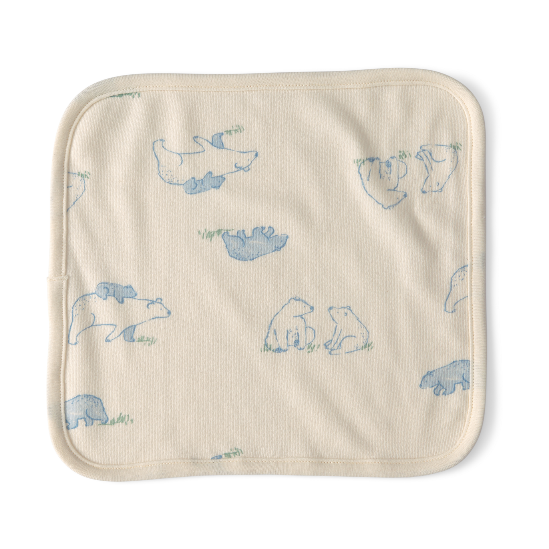 Carter's Organic Cotton Terry Washcloths (6 Pack) - Blue Bear.