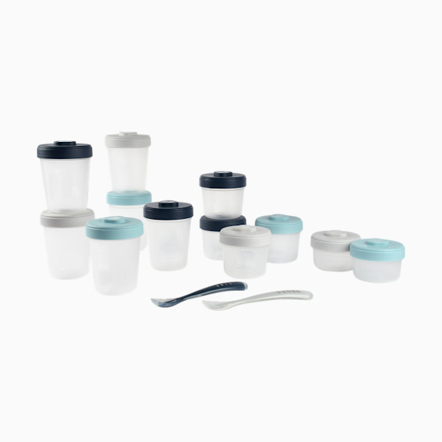 Beaba Clip Containers (Pack of 12) + Spoons.
