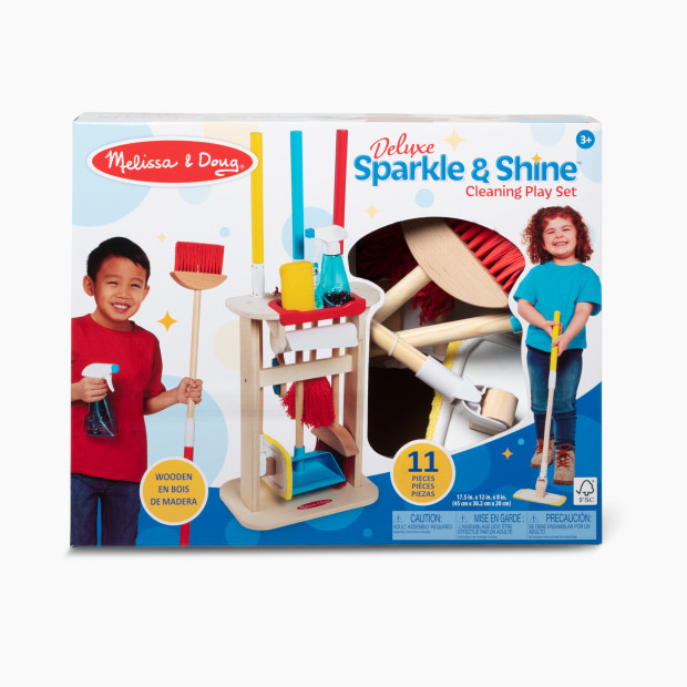 Melissa & Doug Deluxe Sparkle & Shine Cleaning Play Set.