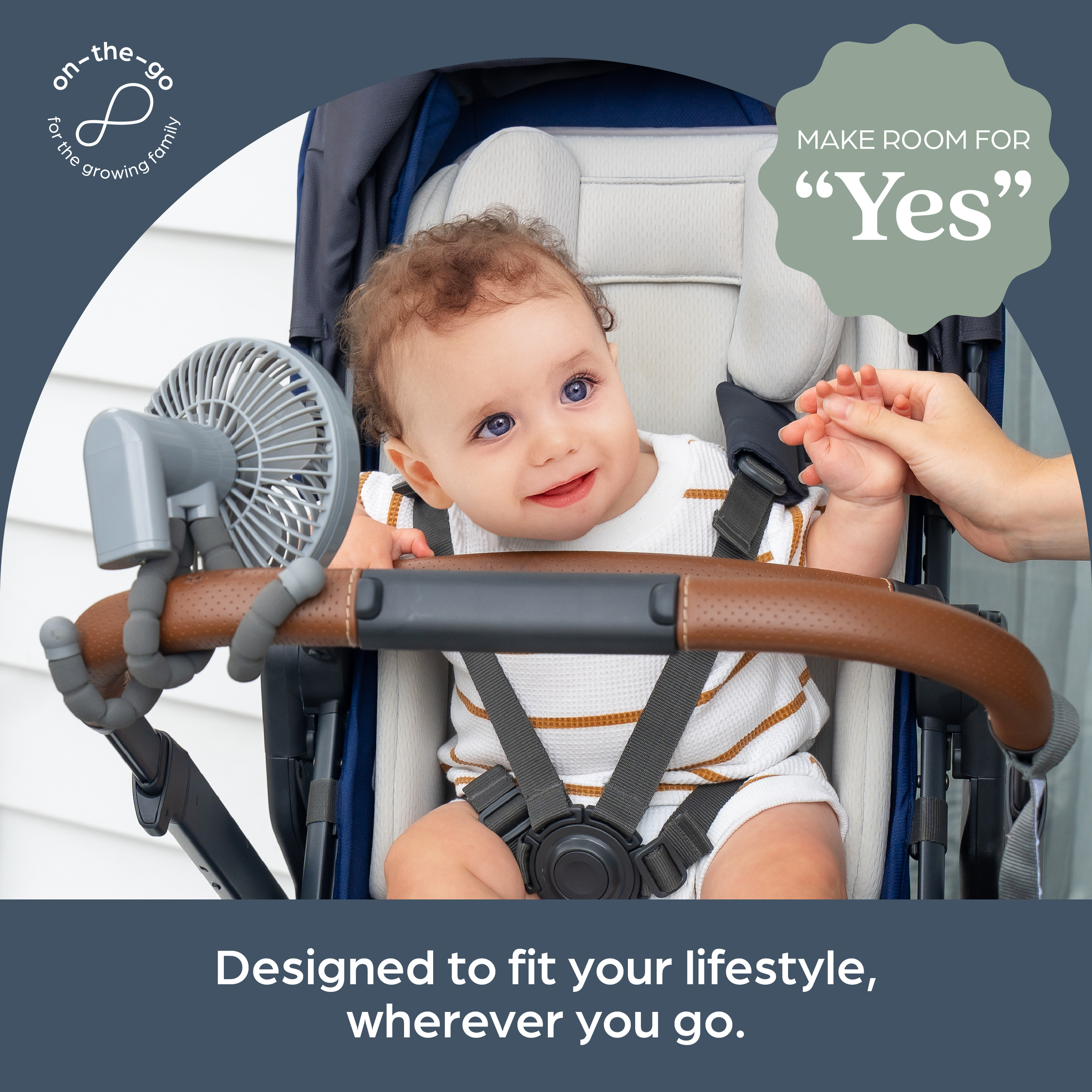 Dreambaby Smart-Grip Tripod Fan - Grey.