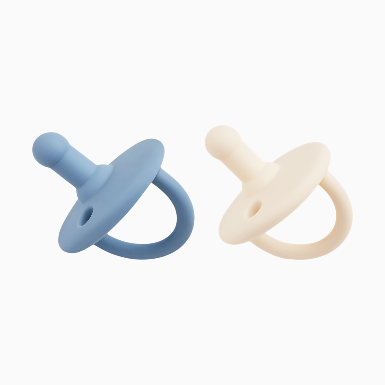 AEIOU Silicone Pacifier (2 Pack) - Sky/Oat Milk.