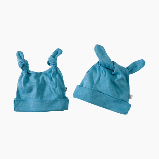 Babysoy Double Knot Beanie - Ocean, 0-6 Months.