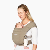Ergobaby Embrace Cozy Newborn Baby Wrap Carrier (7-25 Pounds), Ponte Knit, Olive