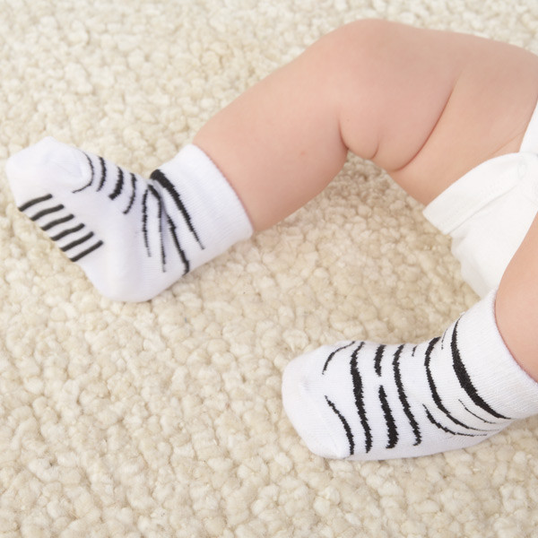 Baby Aspen "Sock Safari" Four-Pair Animal-Themed Sock Set - Multi.