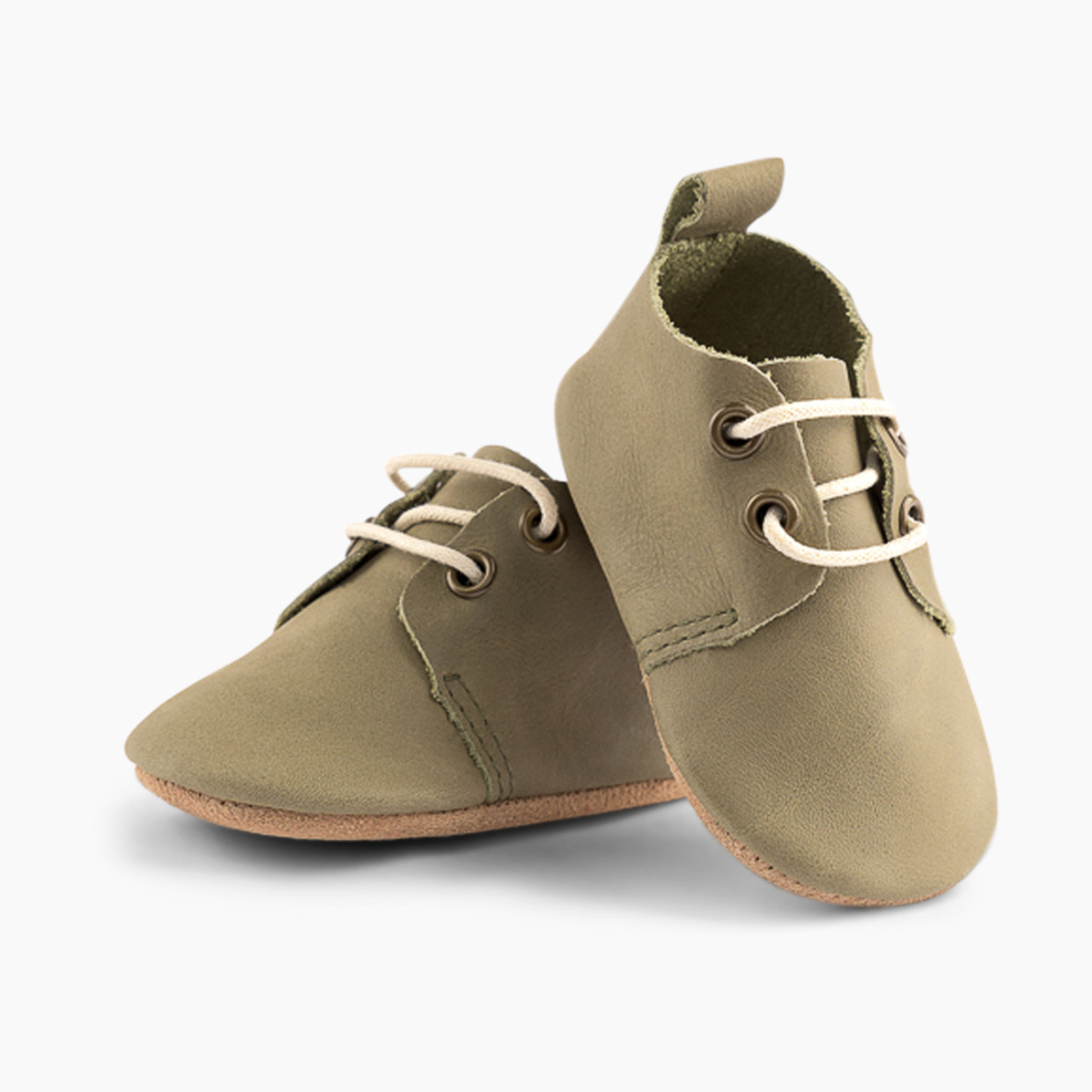 Piper Finn Soft Sole Oxford - Olive, 2 (3-6 Months).