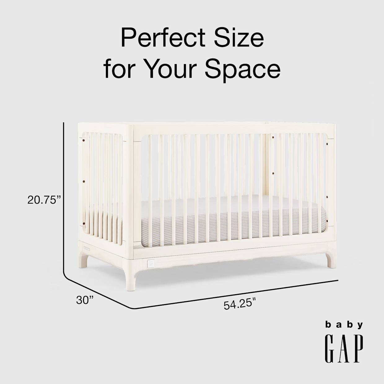 Delta Children babyGap Wren 4-in-1 Convertible Crib - Antique White.
