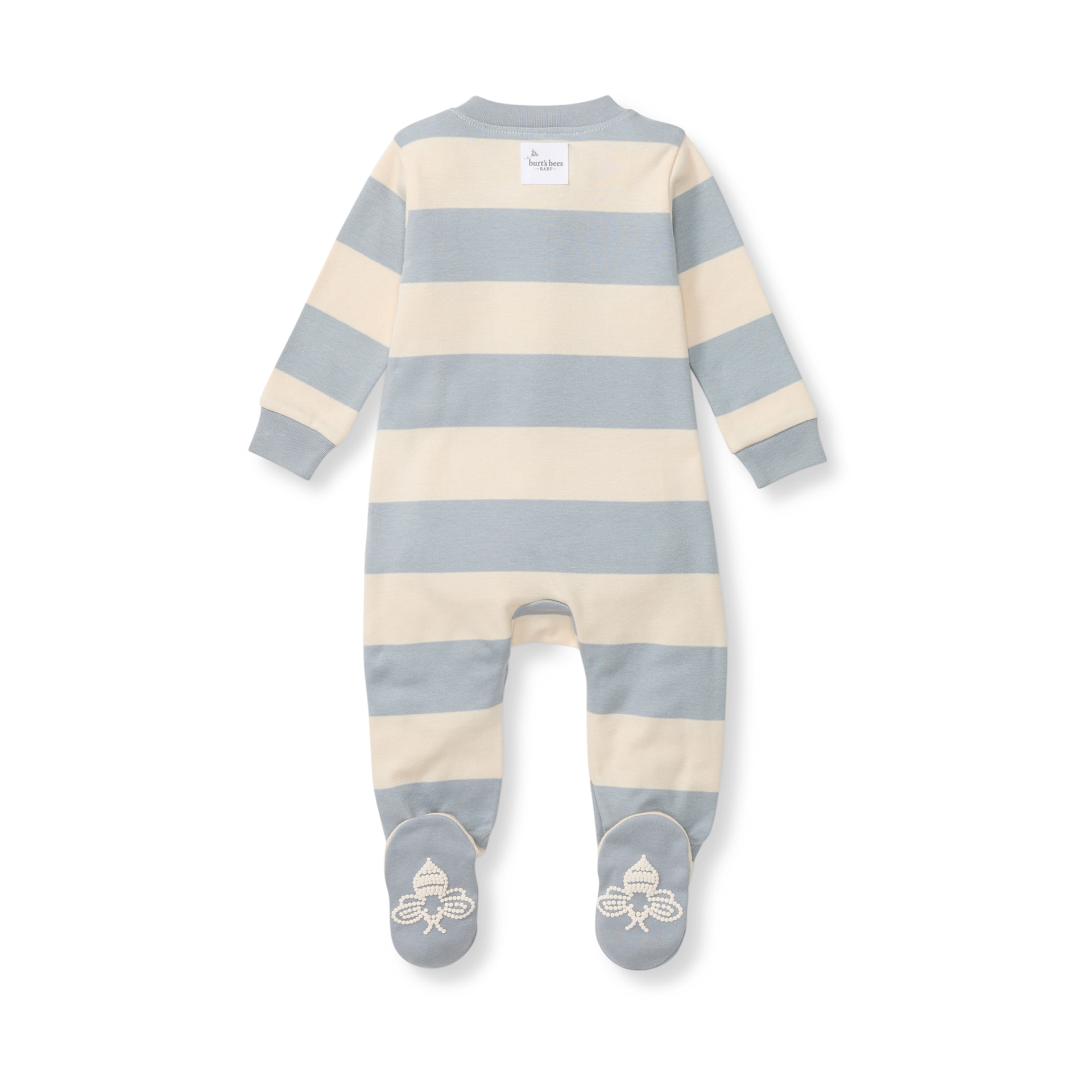 Burt's Bees Baby Organic Sleep & Play Footie Pajamas - Blue Stripe, 3-6 M.