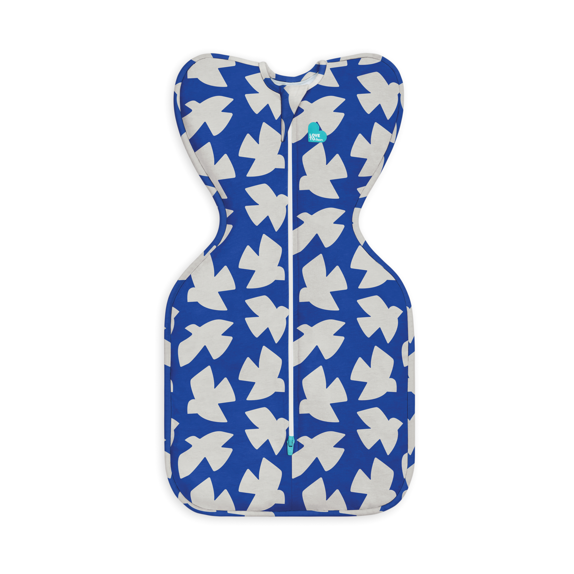 Love to Dream Printed Swaddle Up Original 1.0 TOG - Cobalt -Paper Birds, Medium - $37.95.