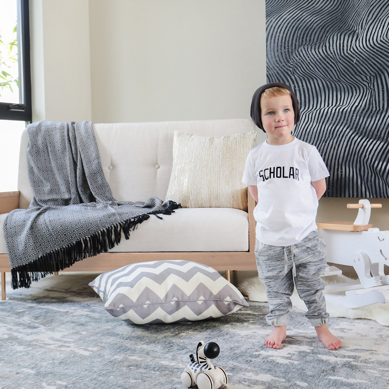 Nursery Works Novella 4-in-1 Convertible Crib - Stained Ash/Ivory.