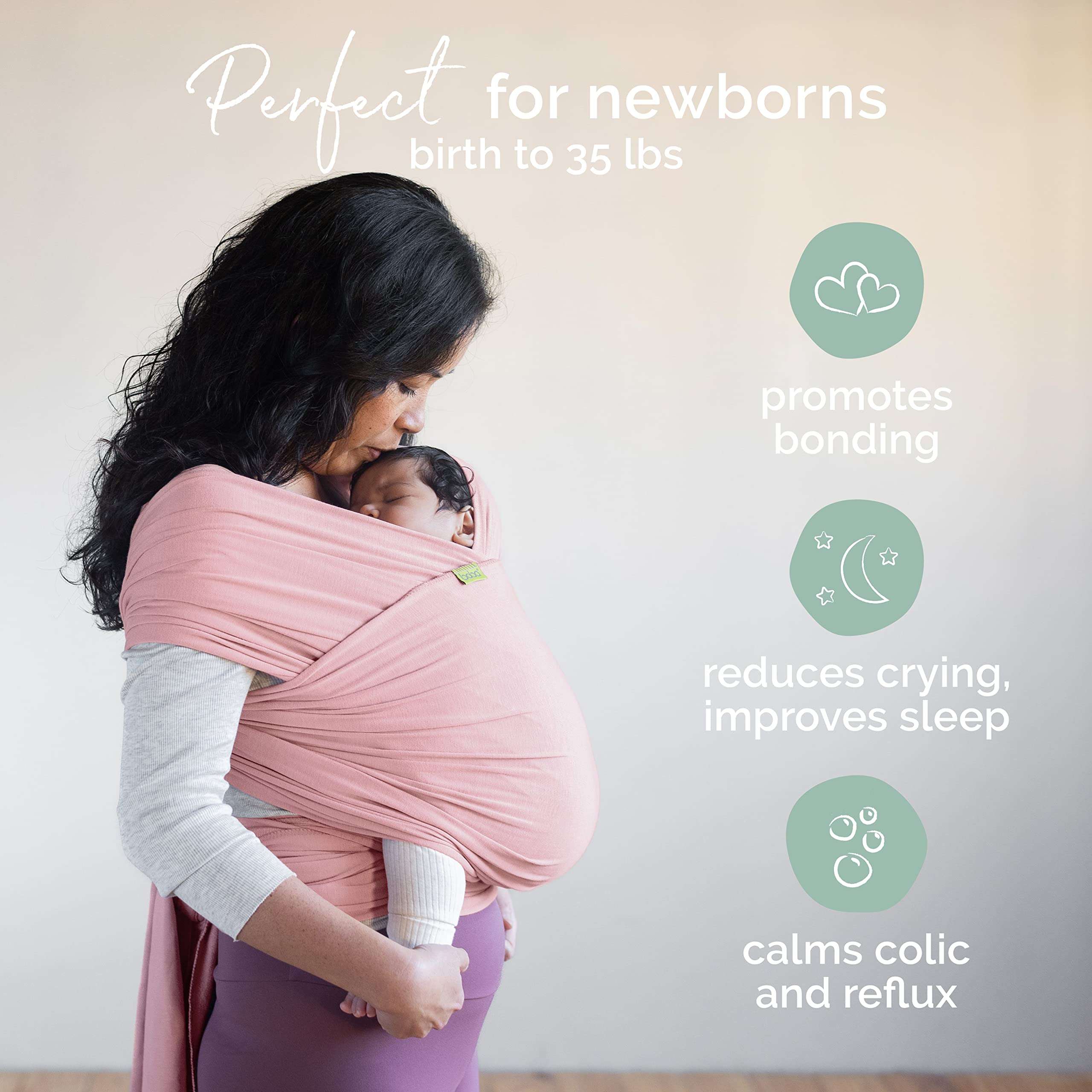 Boba Serenity Light Baby Wrap Carrier - Bloom.