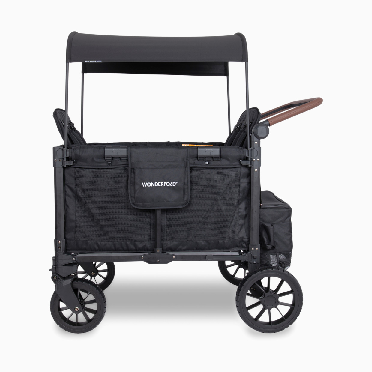 WonderFold Wagon W4 Luxe Pro Stroller Wagon - Jet Black.