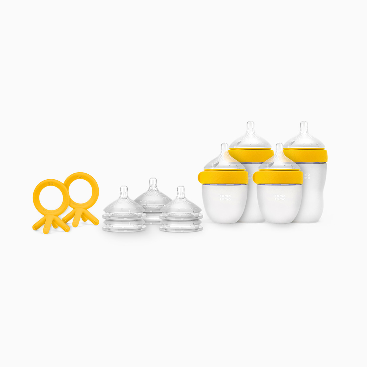 Comotomo Newborn Starter Set (12 Piece Set) - Yellow.