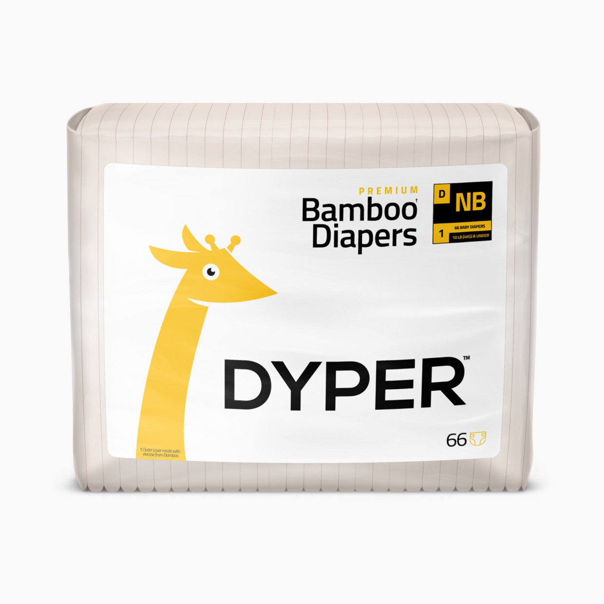 DYPER Sustainable Diapers - Newborn, 66 Count.
