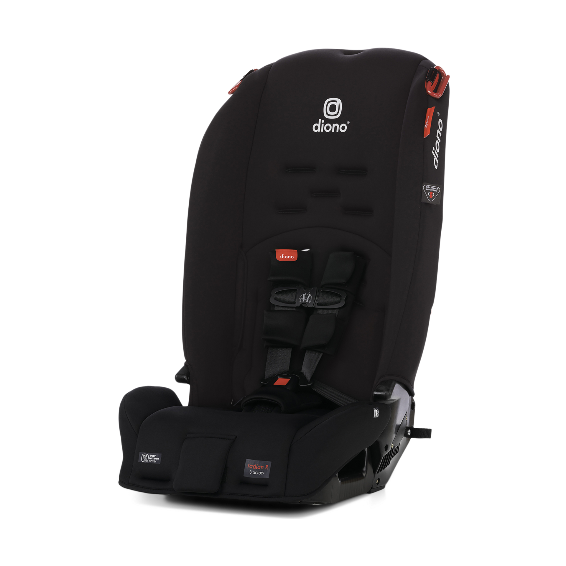 Diono Radian 3R, 3-in-1 Convertible Car Seat, Rear Facing & Forward Facing, 10 Years 1 Car Seat, Slim Fit 3 Across, Jet Black