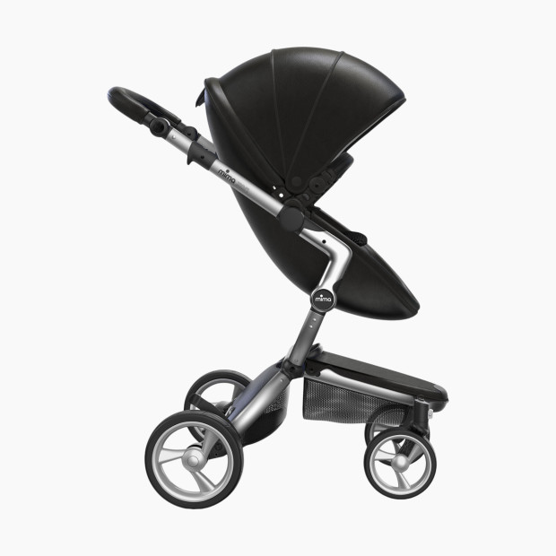 Mima Xari Aluminum Chassis Stroller with Reversible Reclining Seat & Carrycot - Black/ Black Seat Box.
