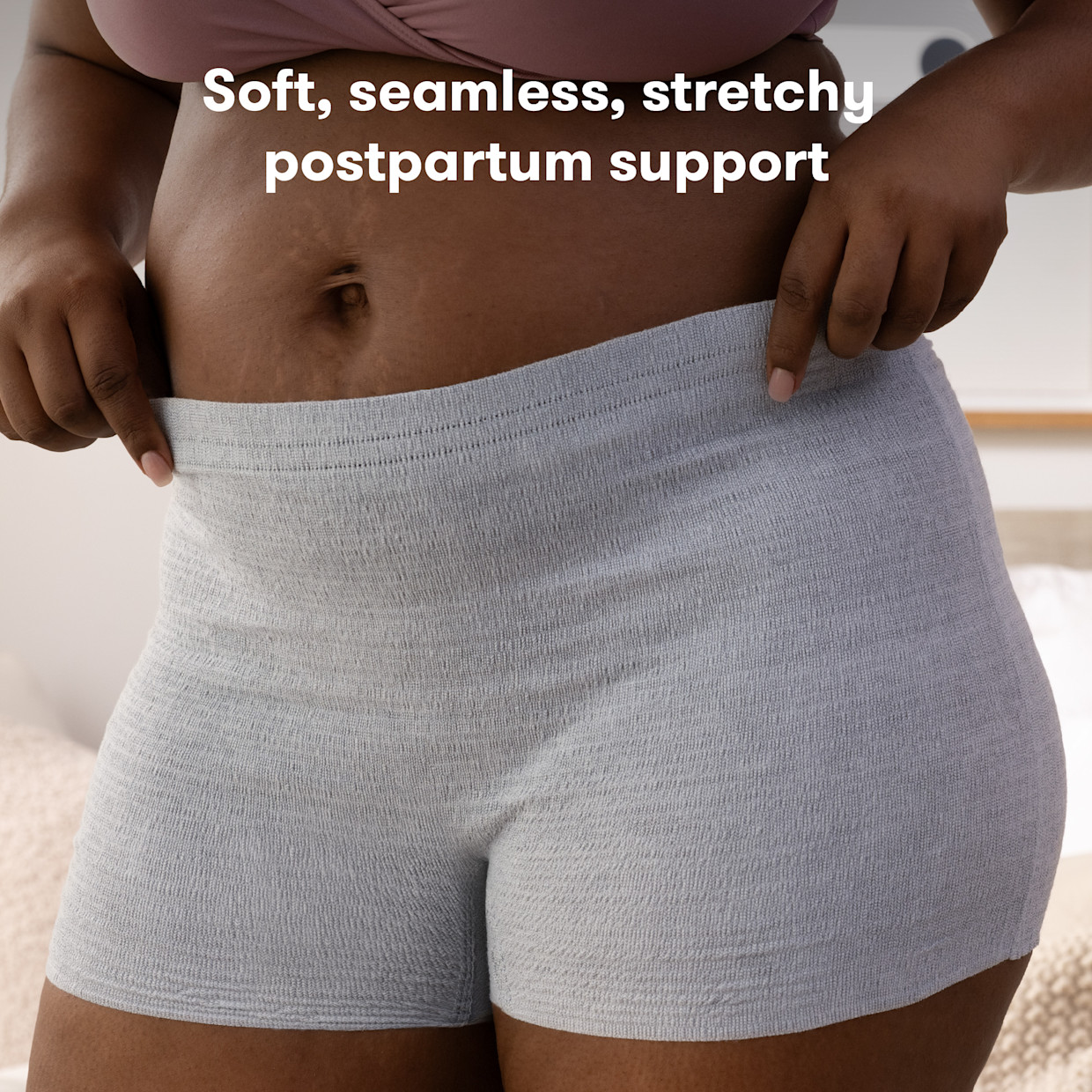 Frida Mom Disposable Boyshort Postpartum Underwear - Gray, XL+.