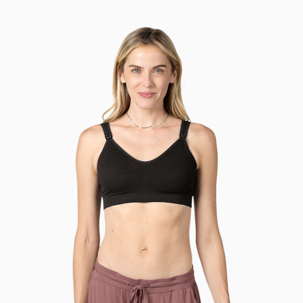 Kindred Bravely Mia Maternity & Nursing Lounge Bra - Black, Medium.