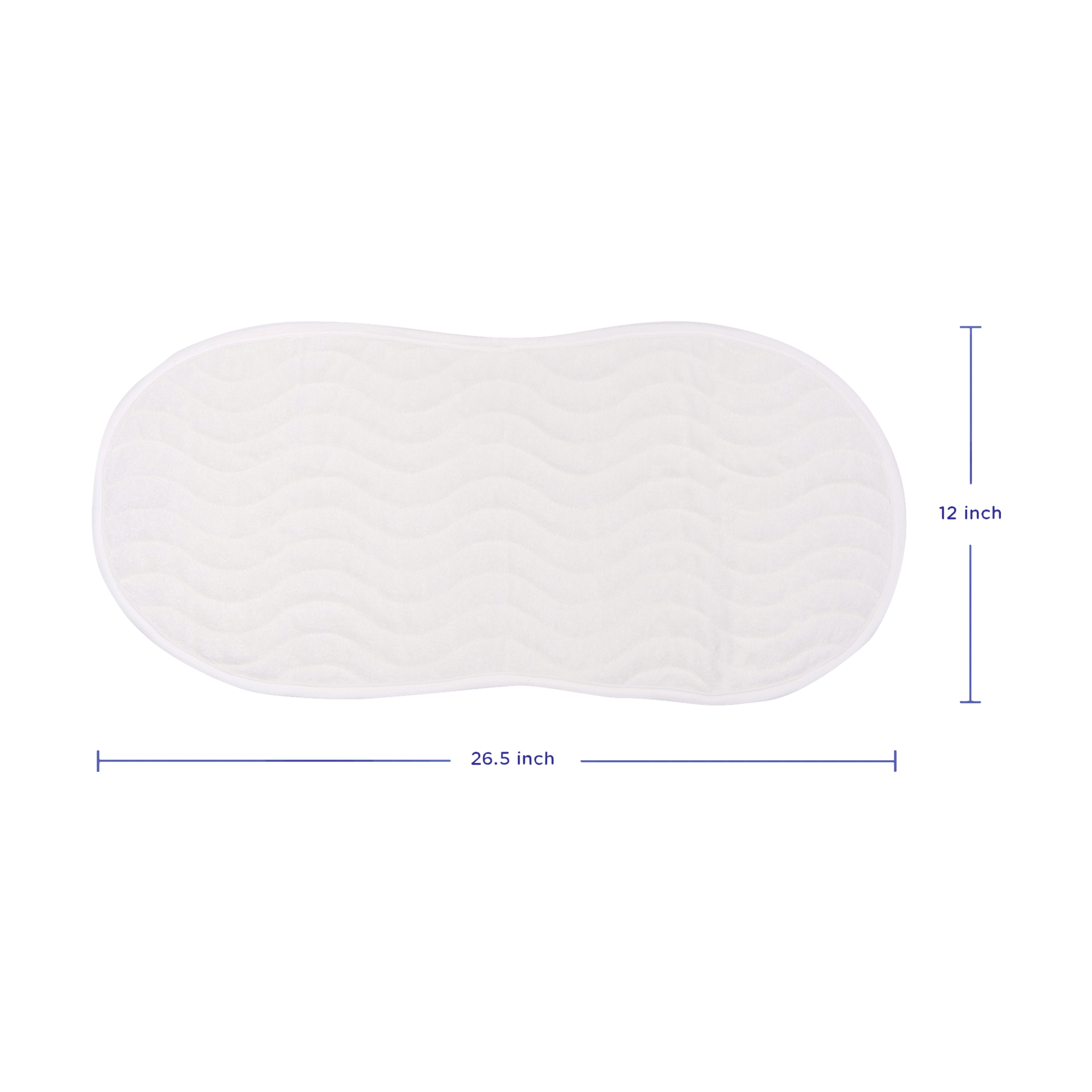 Ubbi Quilted Reusable Changing Pad Liners (4-Pack) - White, 0.3 X 12 X 28.