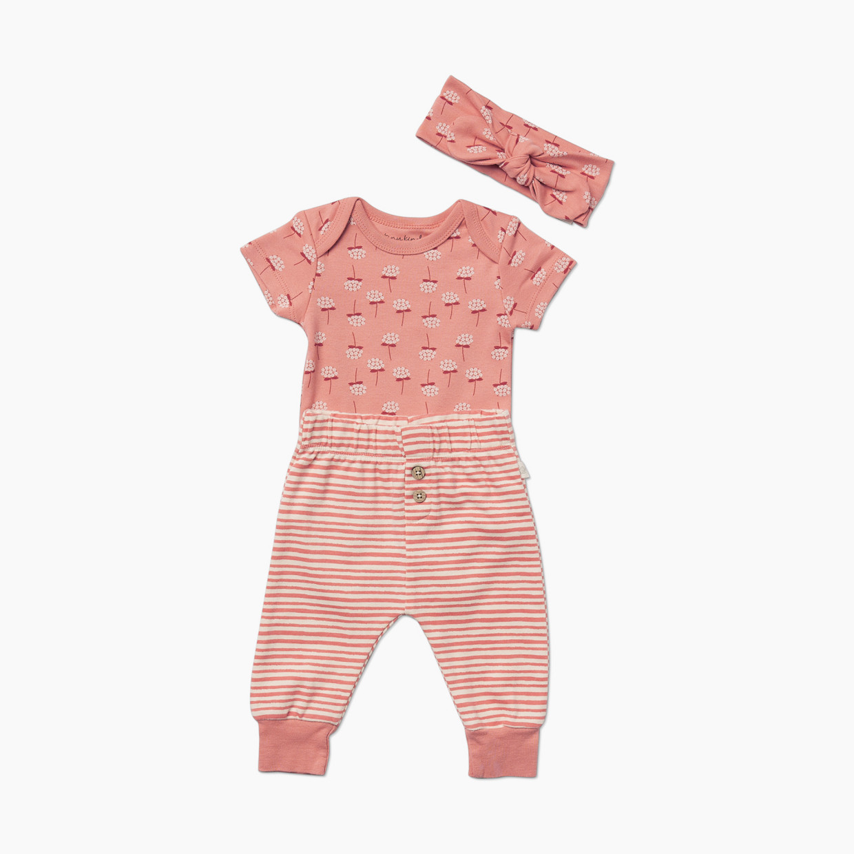 Tiny Kind The Outfit 3 Piece Set - Floral Bunch, 3-6 M.