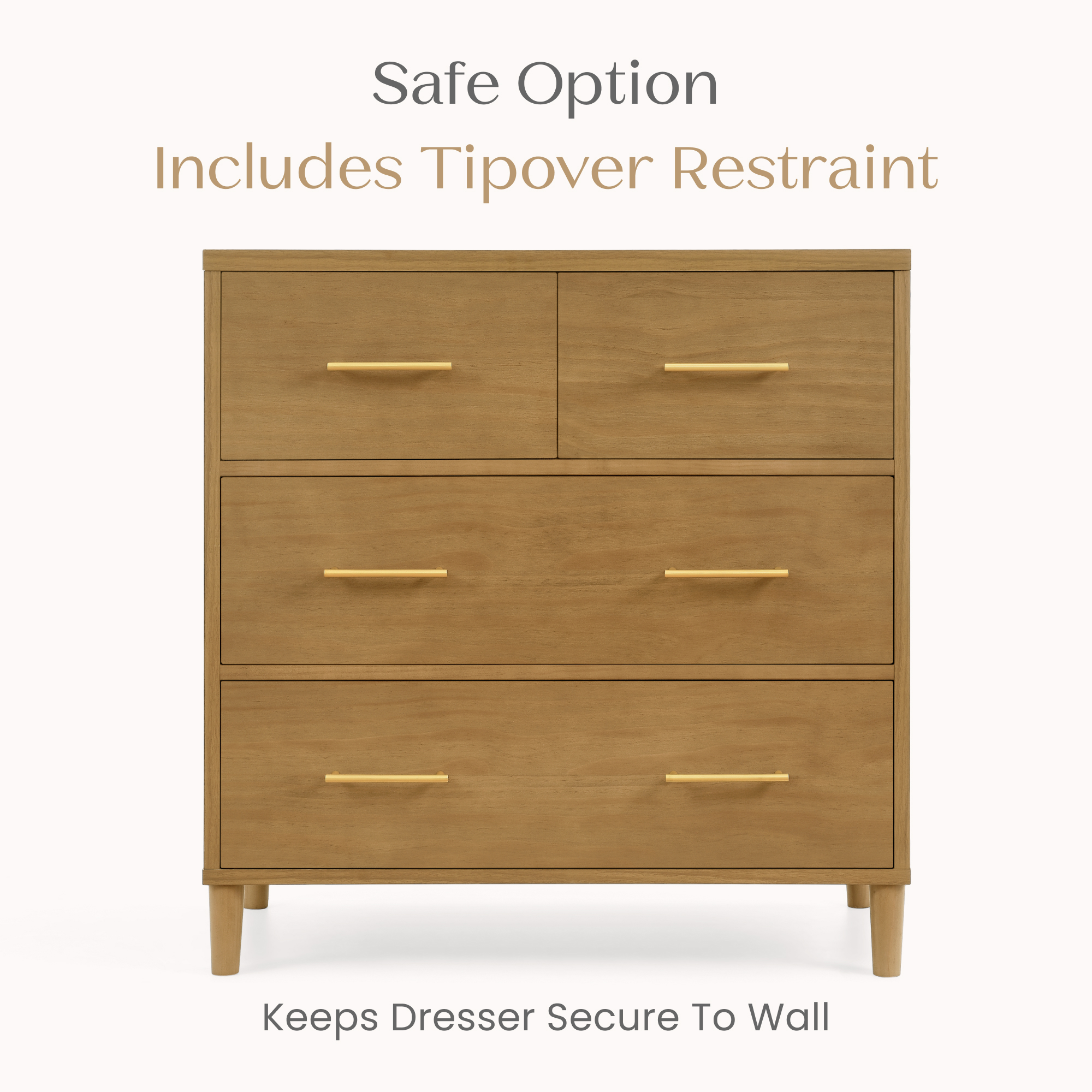 Delta Children Classic 4 Drawer Dresser With Changing Top - Acorn.