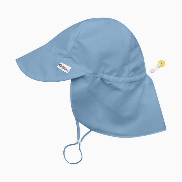 GREEN SPROUTS UPF50 Eco Flap Hat - Blue, 0-6 Months.