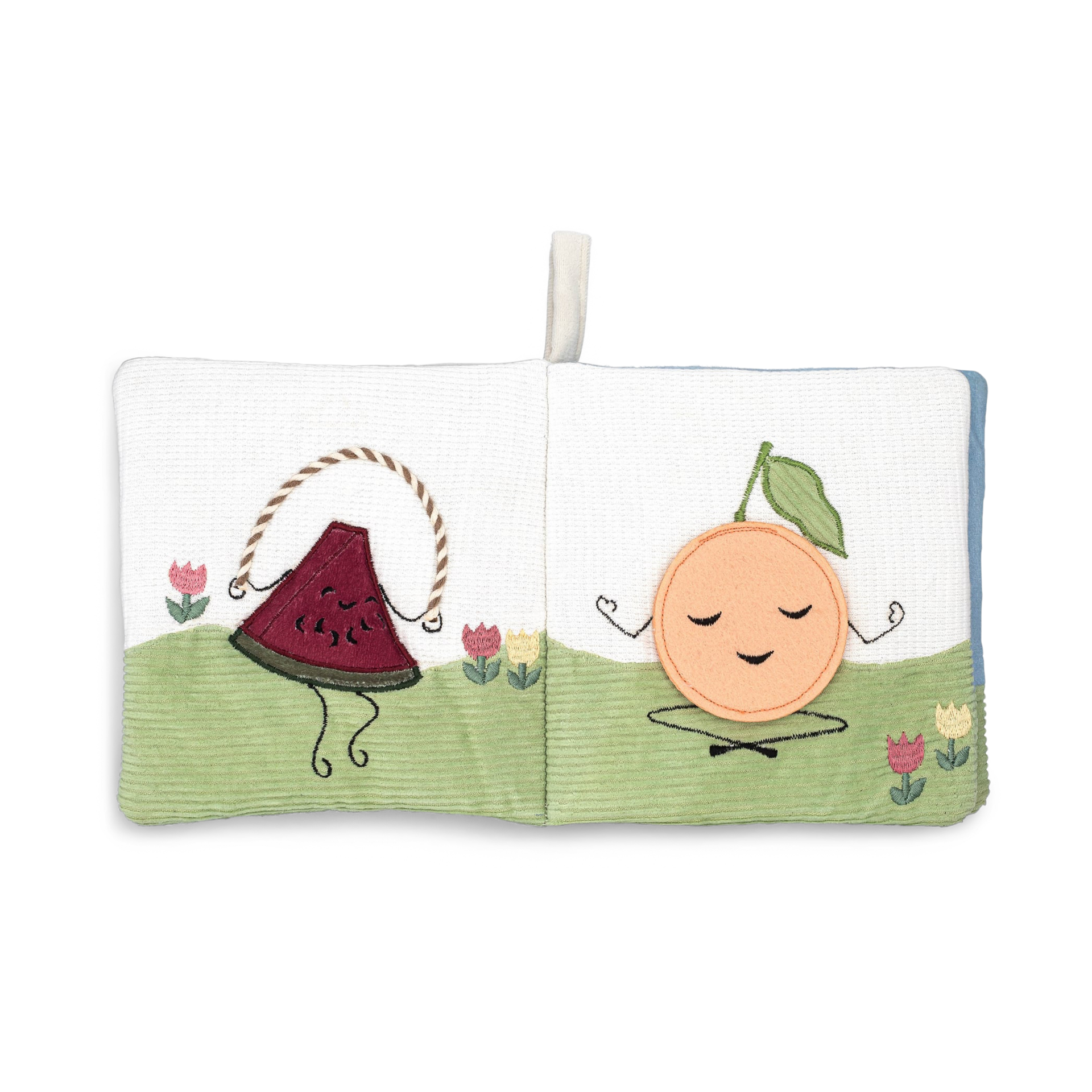 Crane Baby Soft Plush Activity Book - Clementine Fruits & Veggies.