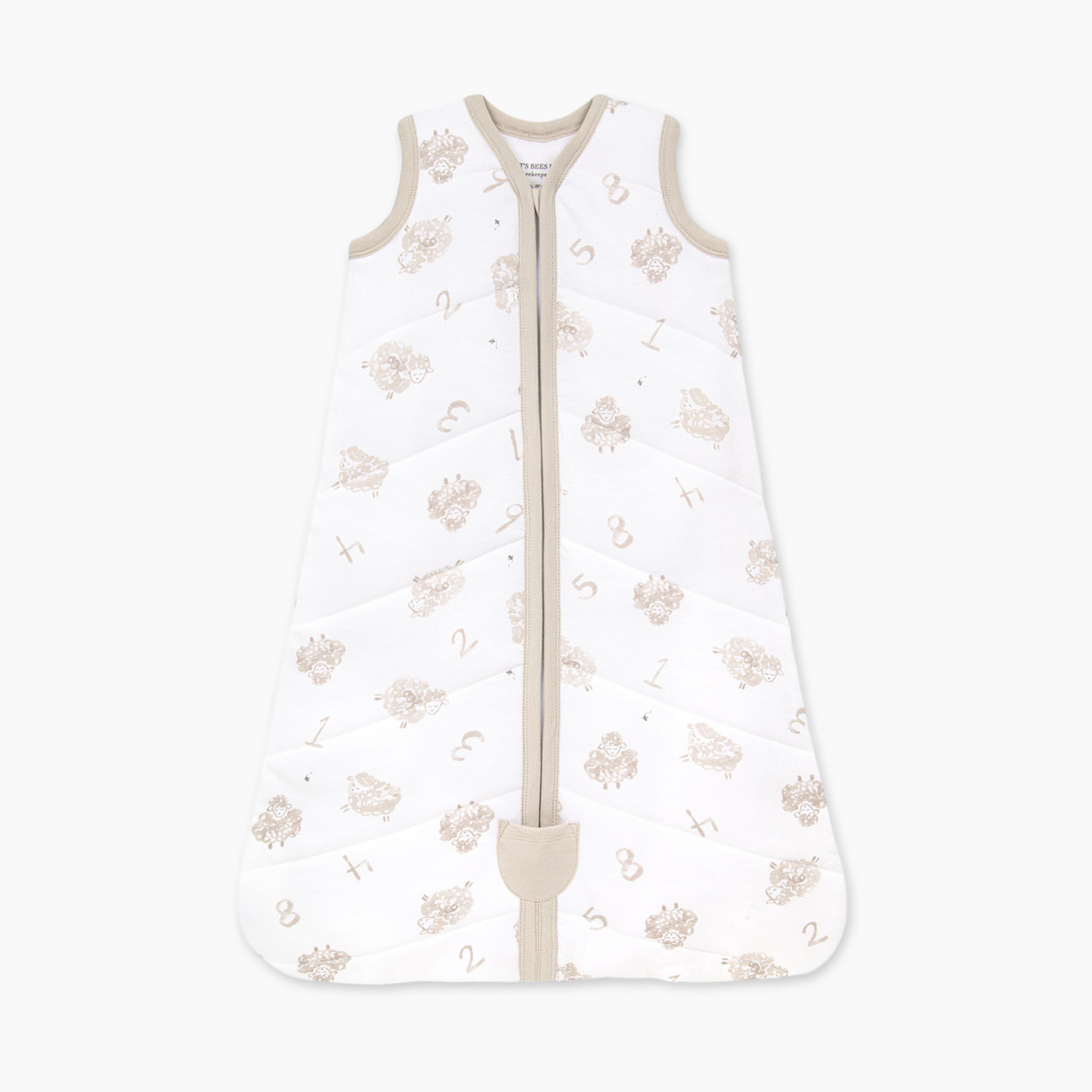 Burt's Bees Baby Quilted Beekeeper Organic Cotton Wearable Blanket - Counting Sheep, Medium.