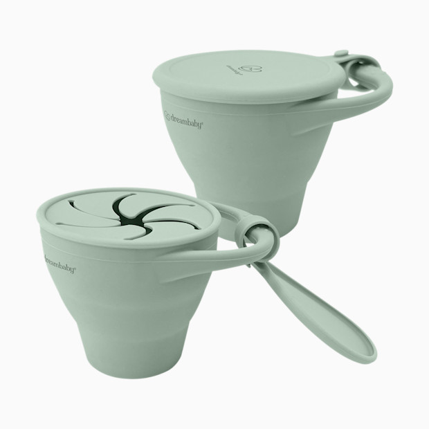Dreambaby Silicone Pop-Up Snack Cup, 2-Piece Set.