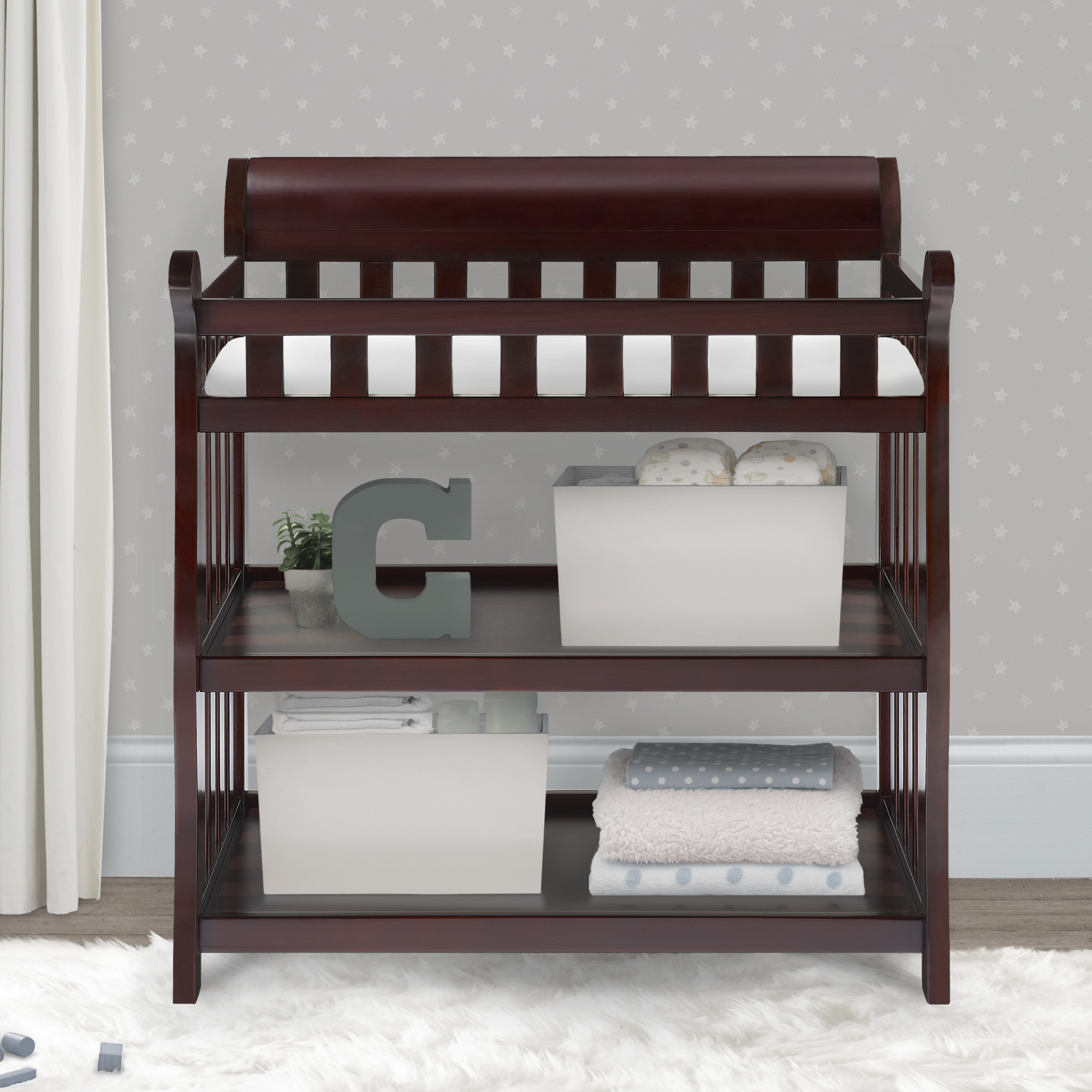 Delta Children Eclipse Changing Table Espresso Cherry Babylist Shop
