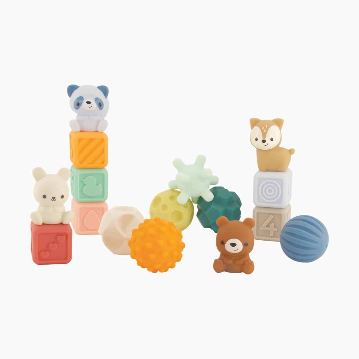 Infantino Balls, Blocks & Buddies Activity Toy Set - Woodland.