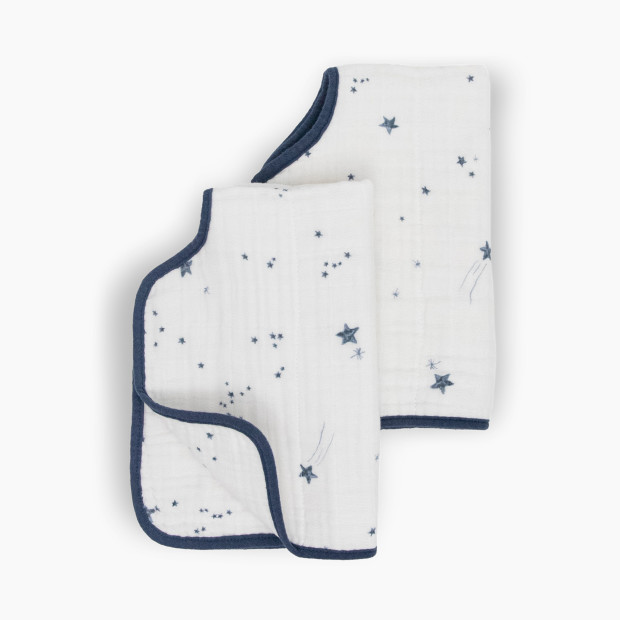 Little Unicorn Cotton Muslin Burp Cloth (2 Pack) - Shooting Stars.
