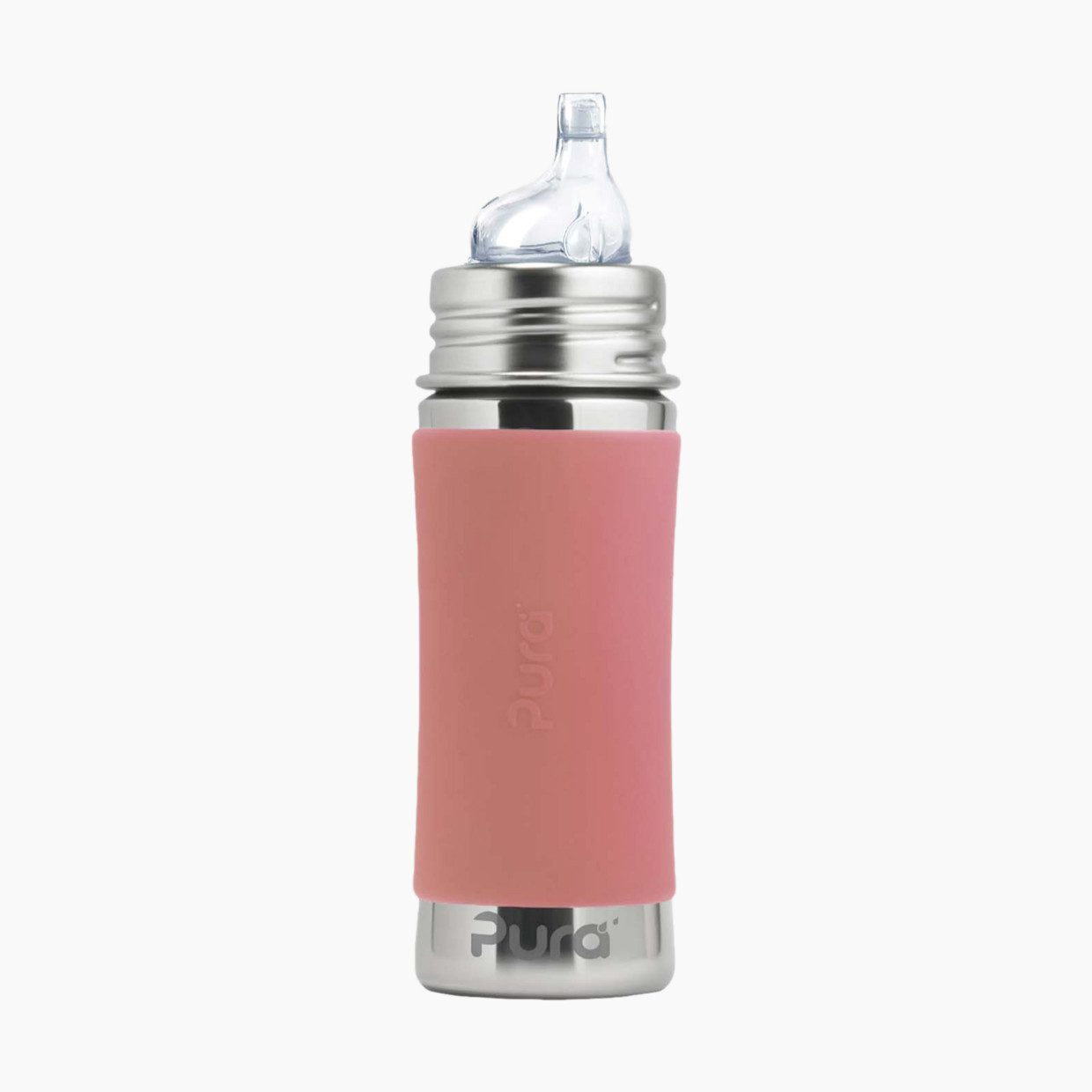 Pura Stainless Steel Convertible Sippy Cup Bottle - Rose, 11oz.