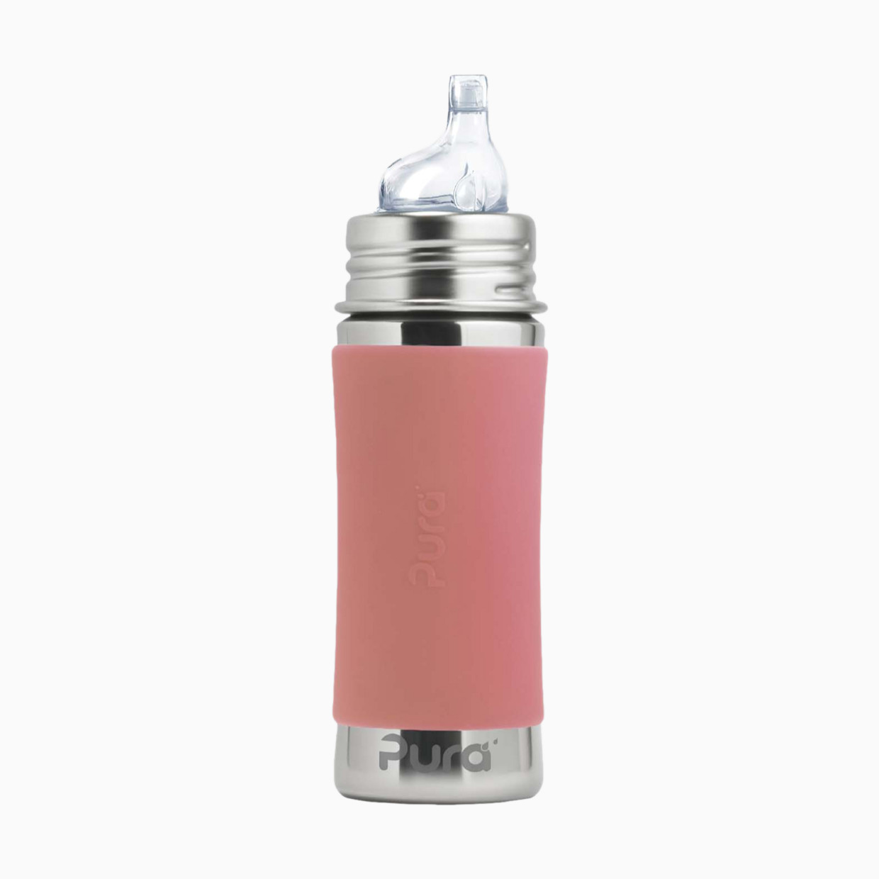 Pura Stainless Steel Convertible Sippy Cup Bottle - Rose, 11oz.